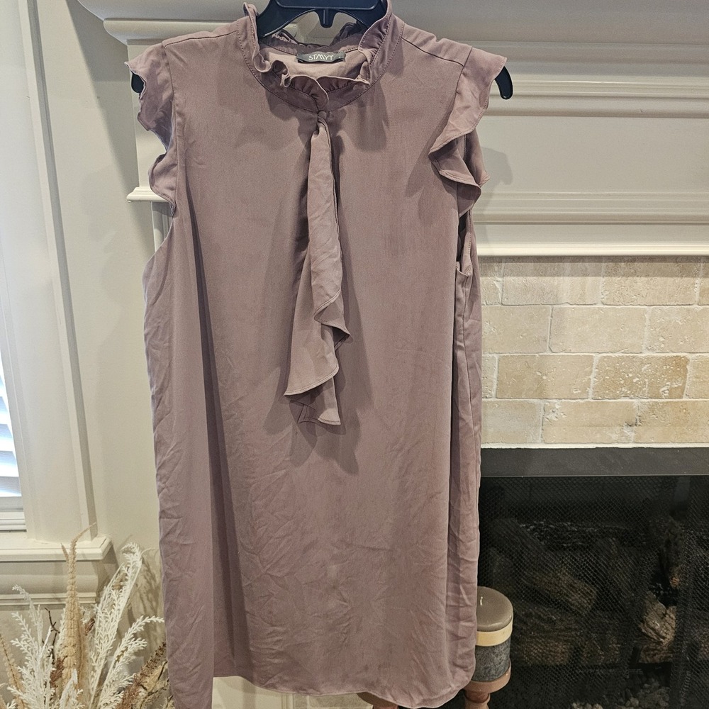 Lavender Ruffle Dress Womens Large STMYT Brand